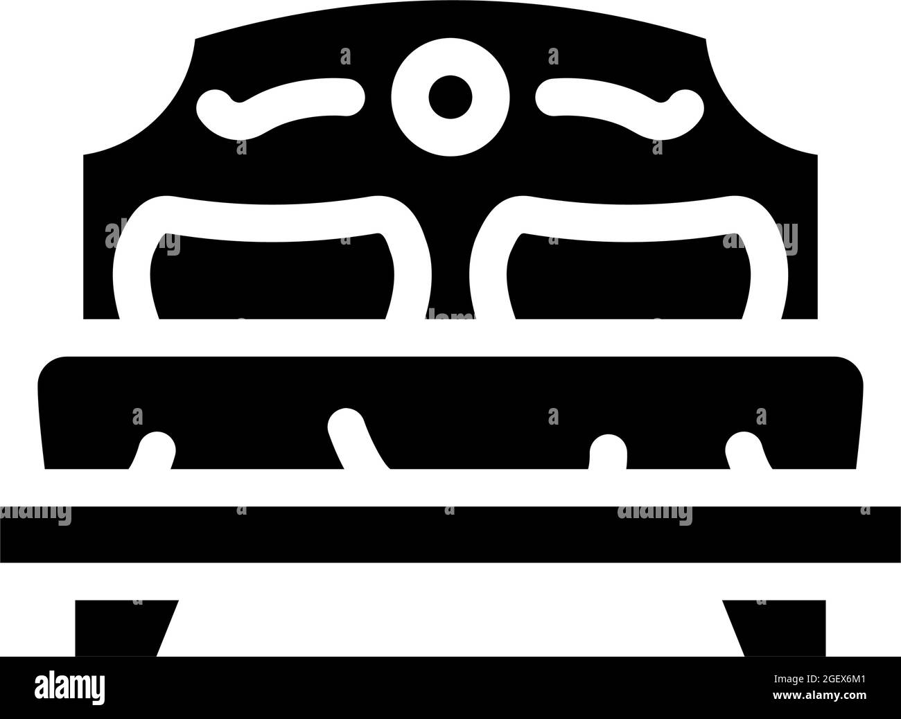 bedroom furniture glyph icon vector illustration Stock Vector Image