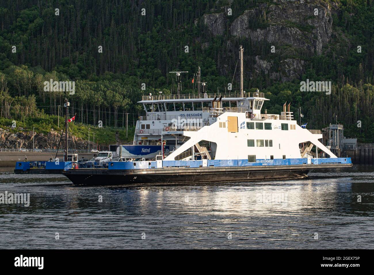 Tadoussac, Canada - July 23 2021: Ferry boat in bay Tadoussac Stock ...