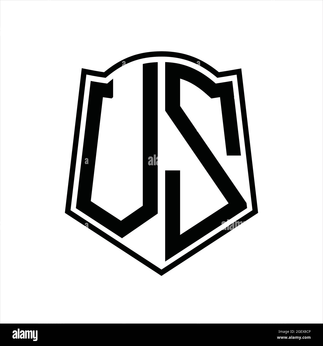 VZ Logo monogram with shield shape outline design template isolated in ...