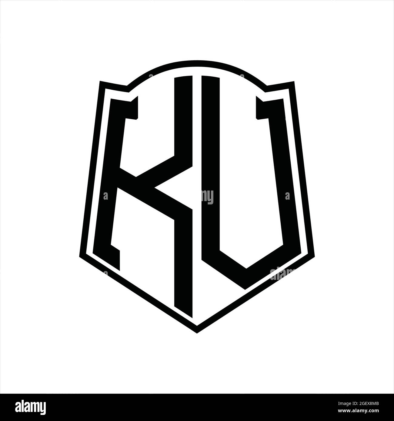 Ik logo monogram emblem style with crown shape Vector Image