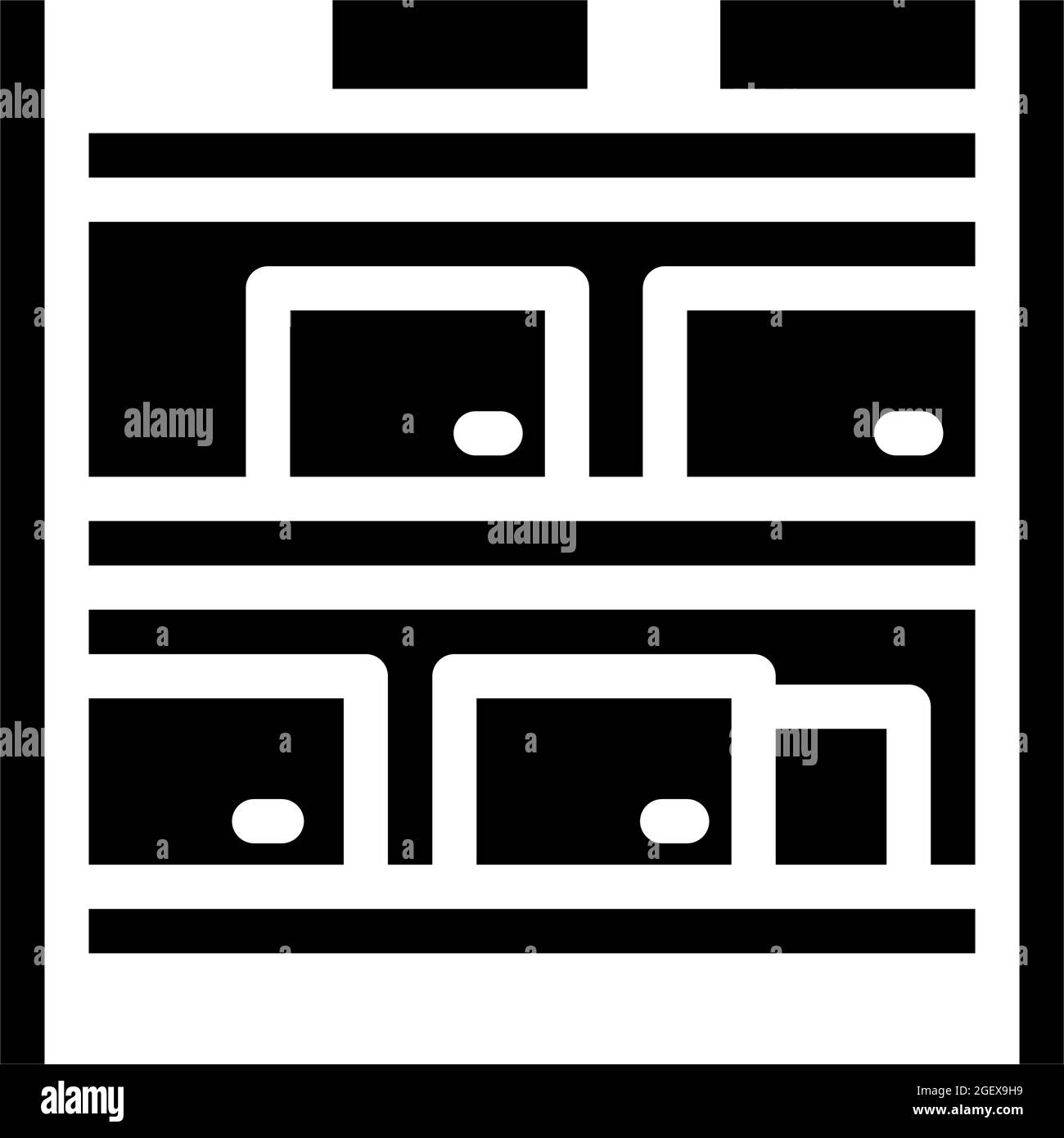 warehouse furniture glyph icon vector illustration Stock Vector Image ...