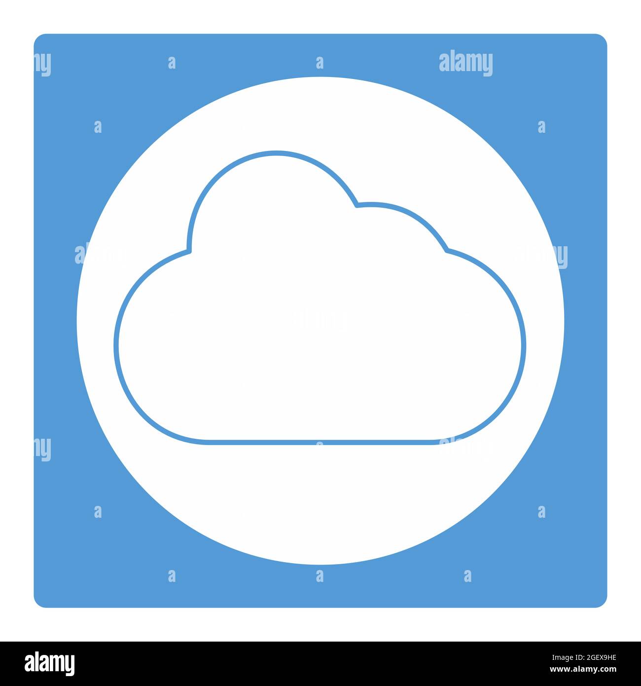Icon Vector of Cloud - White Moon Style - simple illustration. Editable ...