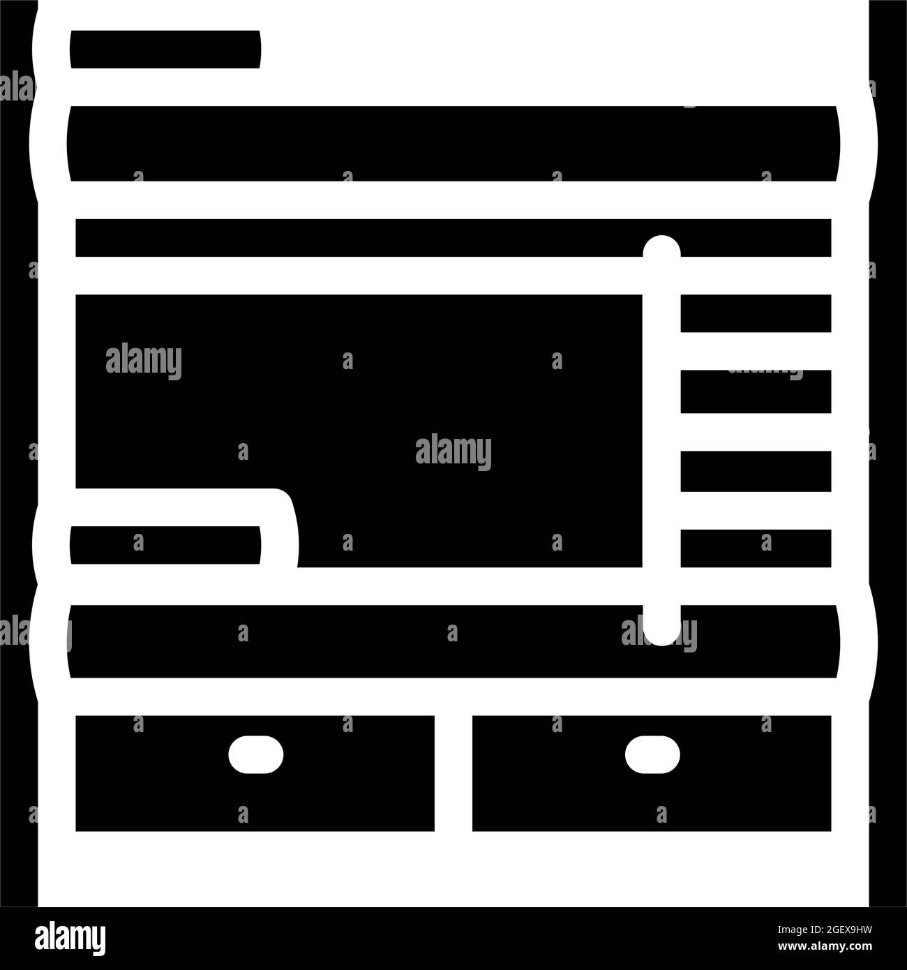 multilevel bed furniture glyph icon vector illustration Stock Vector