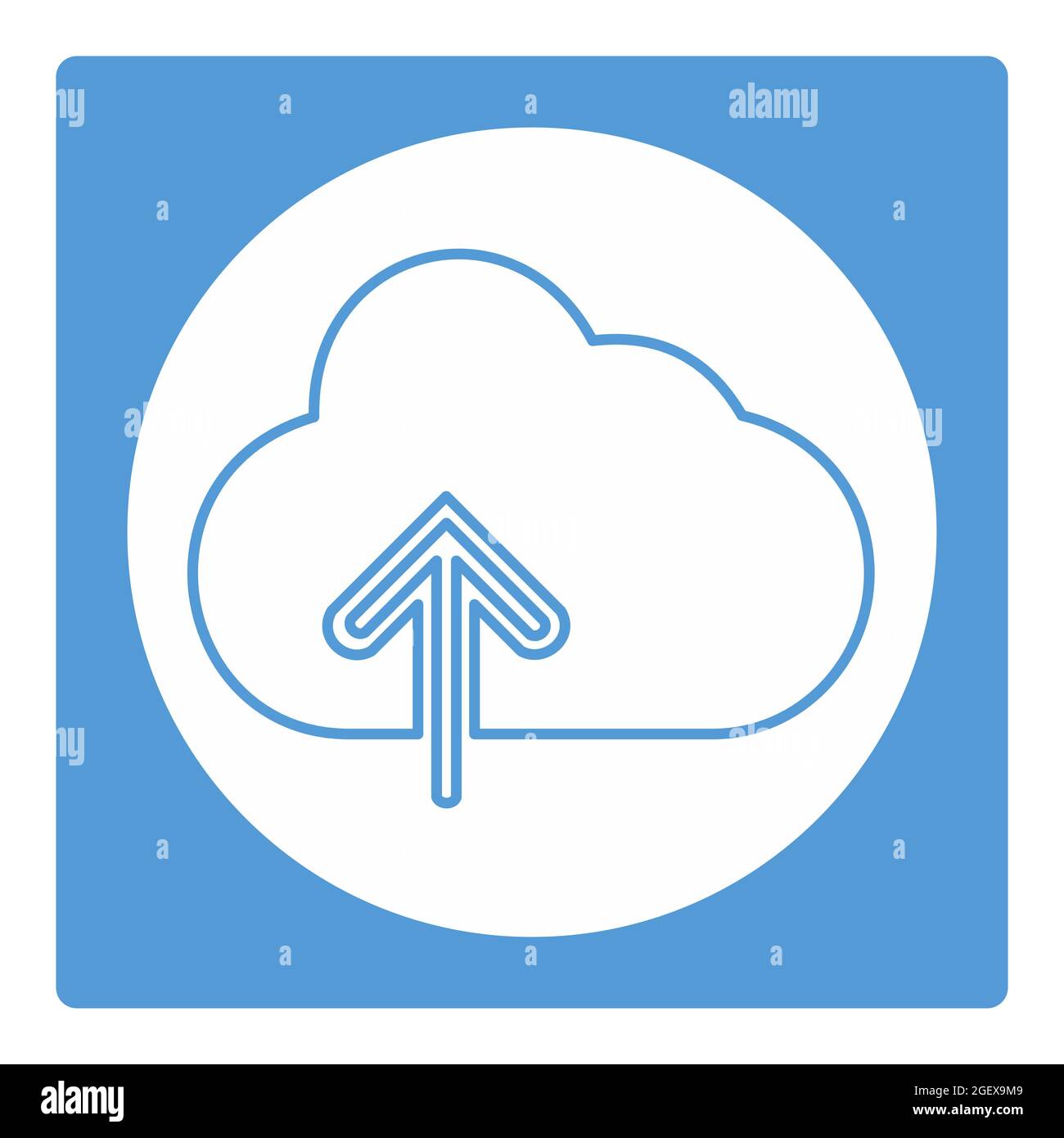 Icon Vector of Cloud with upward arrow - White Moon Style - simple ...