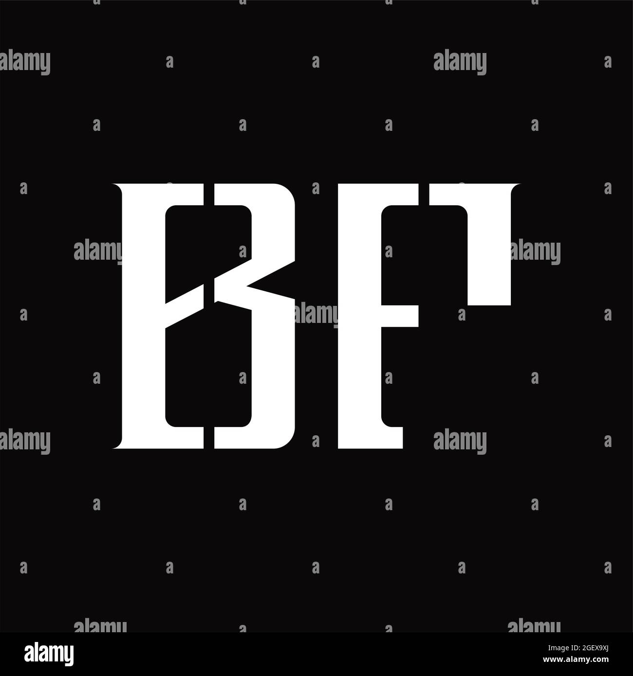Logo monogram with shield shape outline design template isolated in ...
