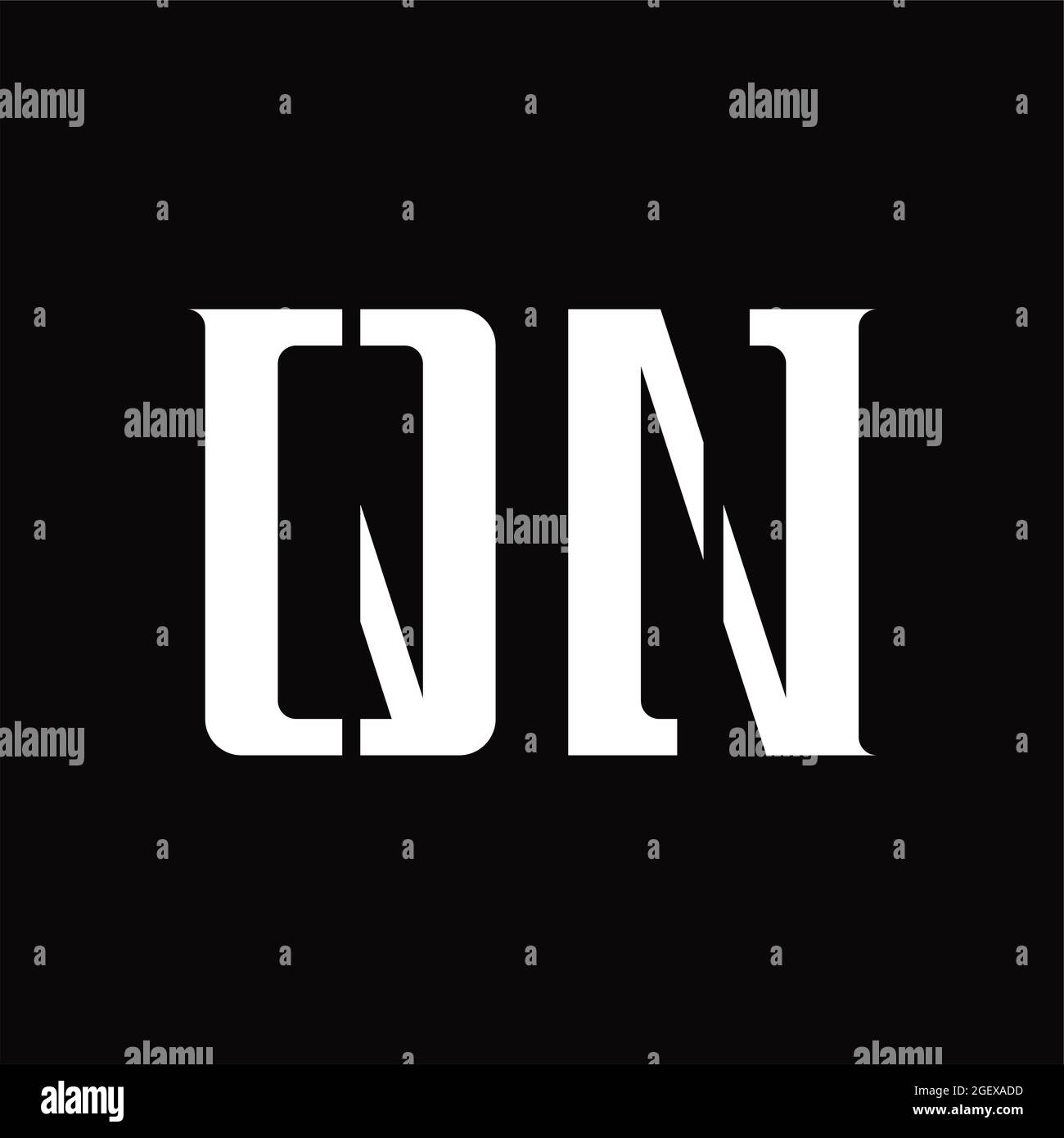 QN Logo monogram with shield shape outline design template isolated in ...