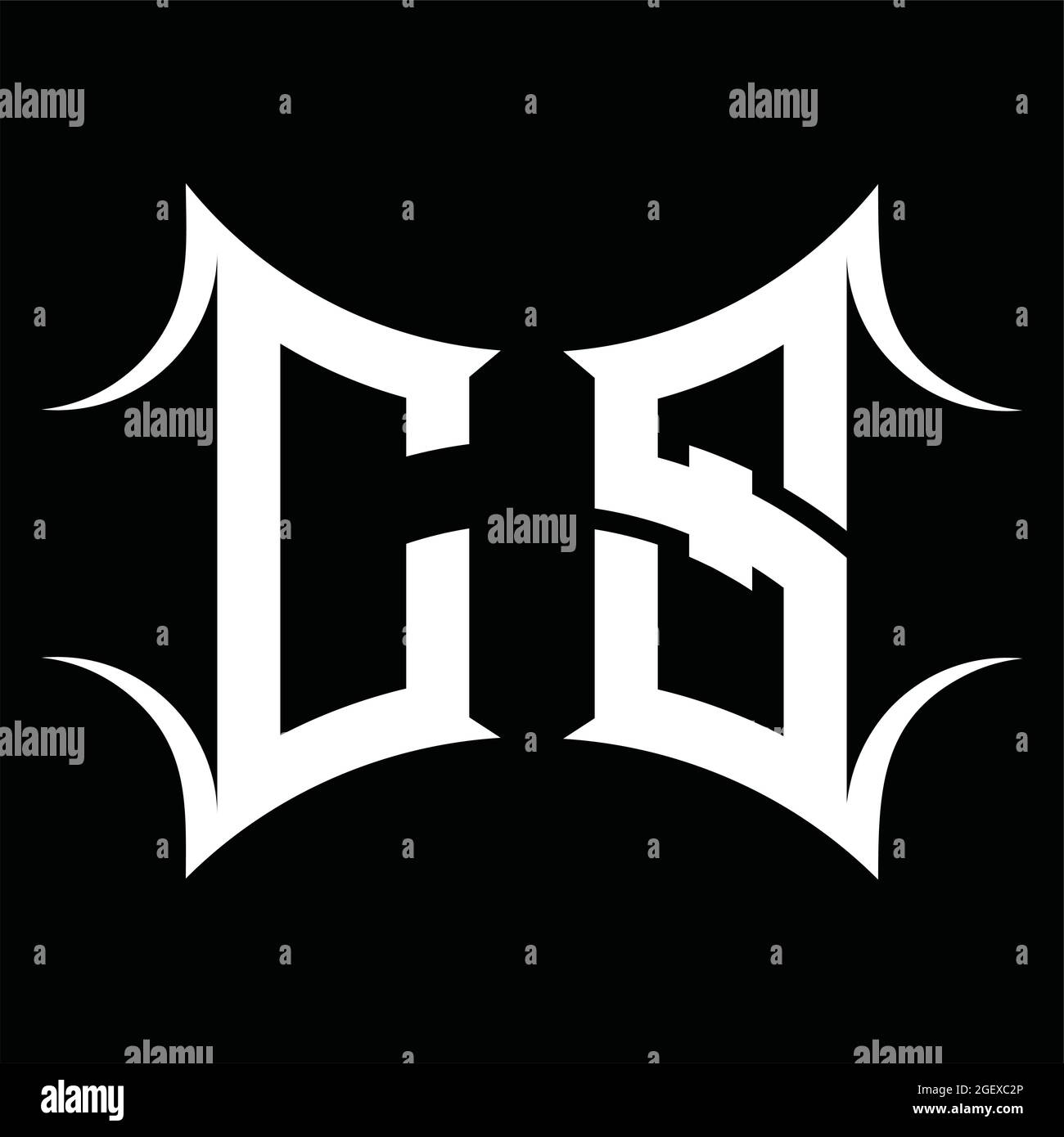 CS Logo monogram with abstract shape blackground design template Stock Vector
