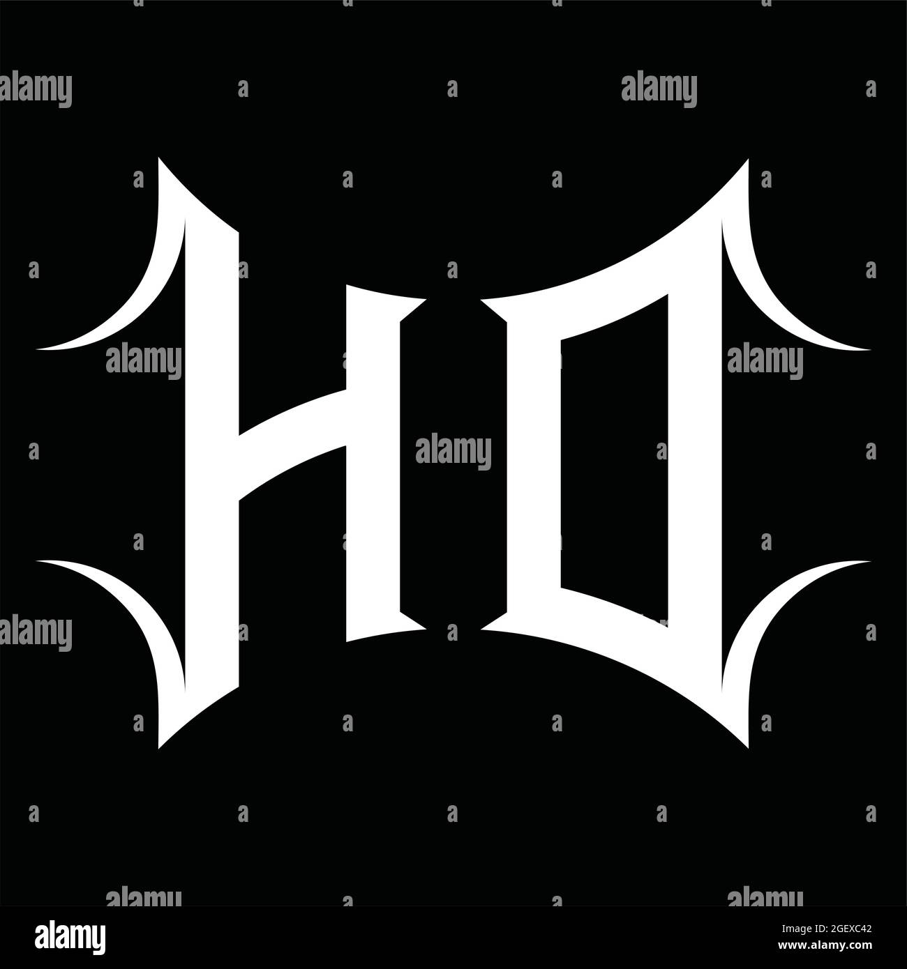 HD Logo monogram with abstract shape blackground design template Stock ...