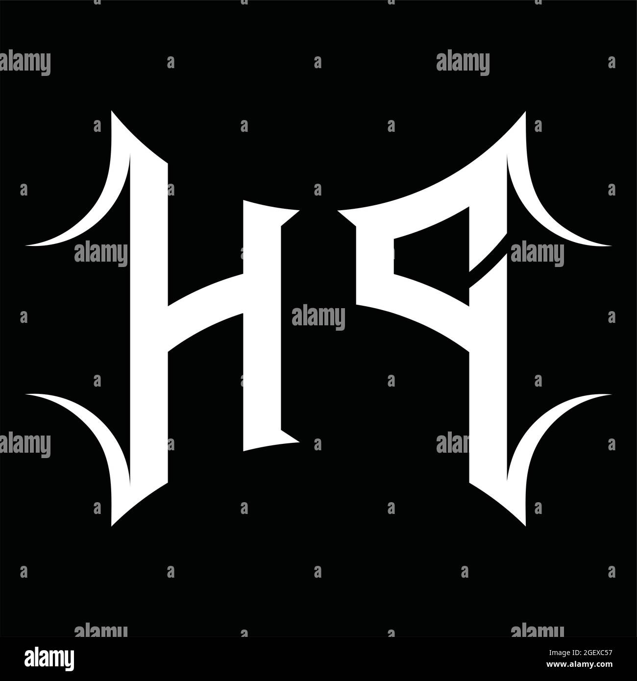 HP Logo monogram with abstract shape blackground design template Stock ...