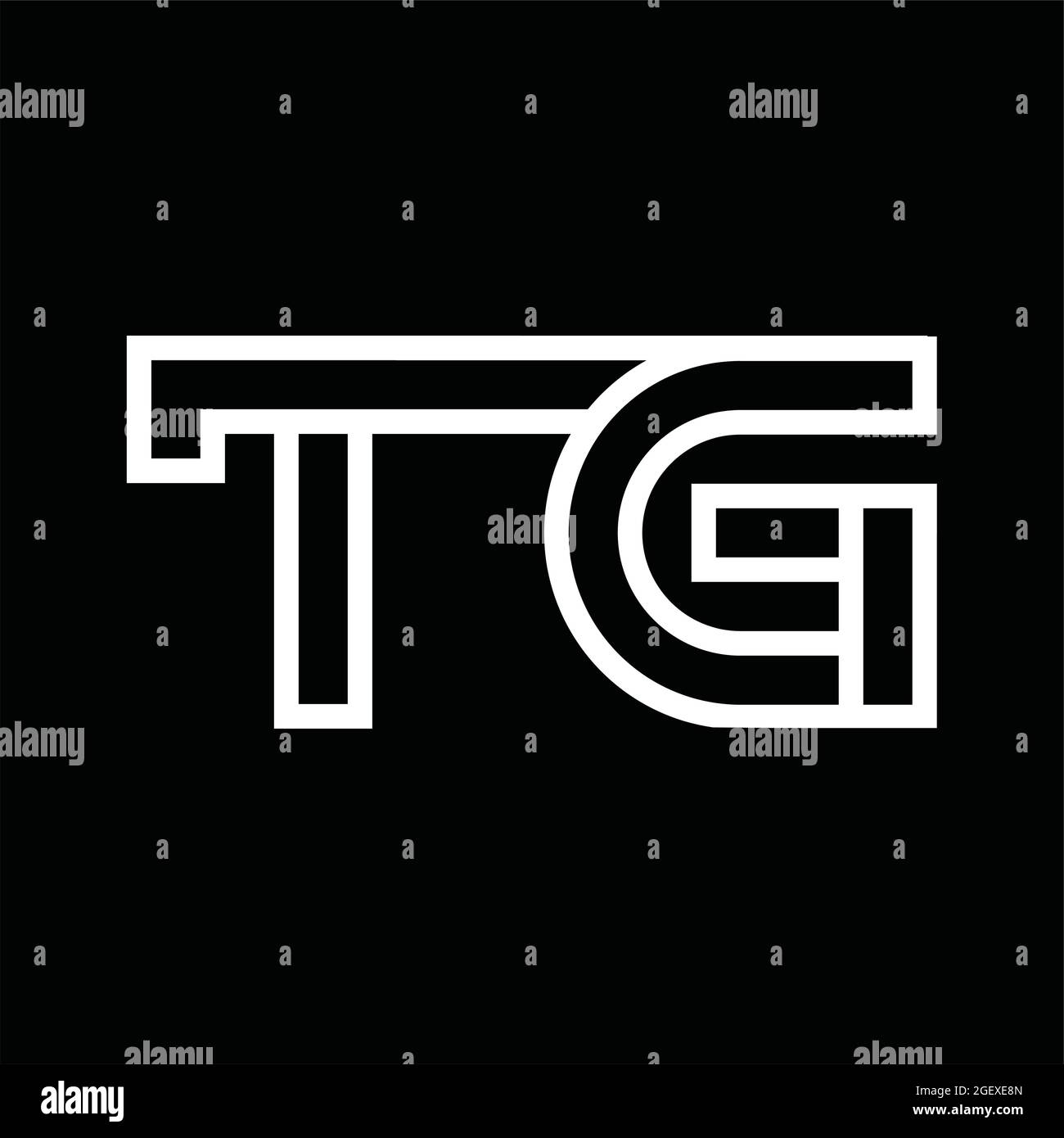 TG Logo monogram letter with shield and slice style blackground design ...