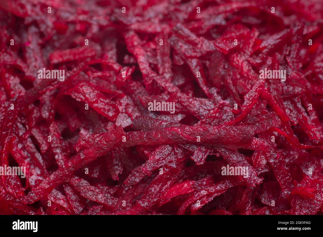 raw shredded beetroot closeup selective focus Stock Photo