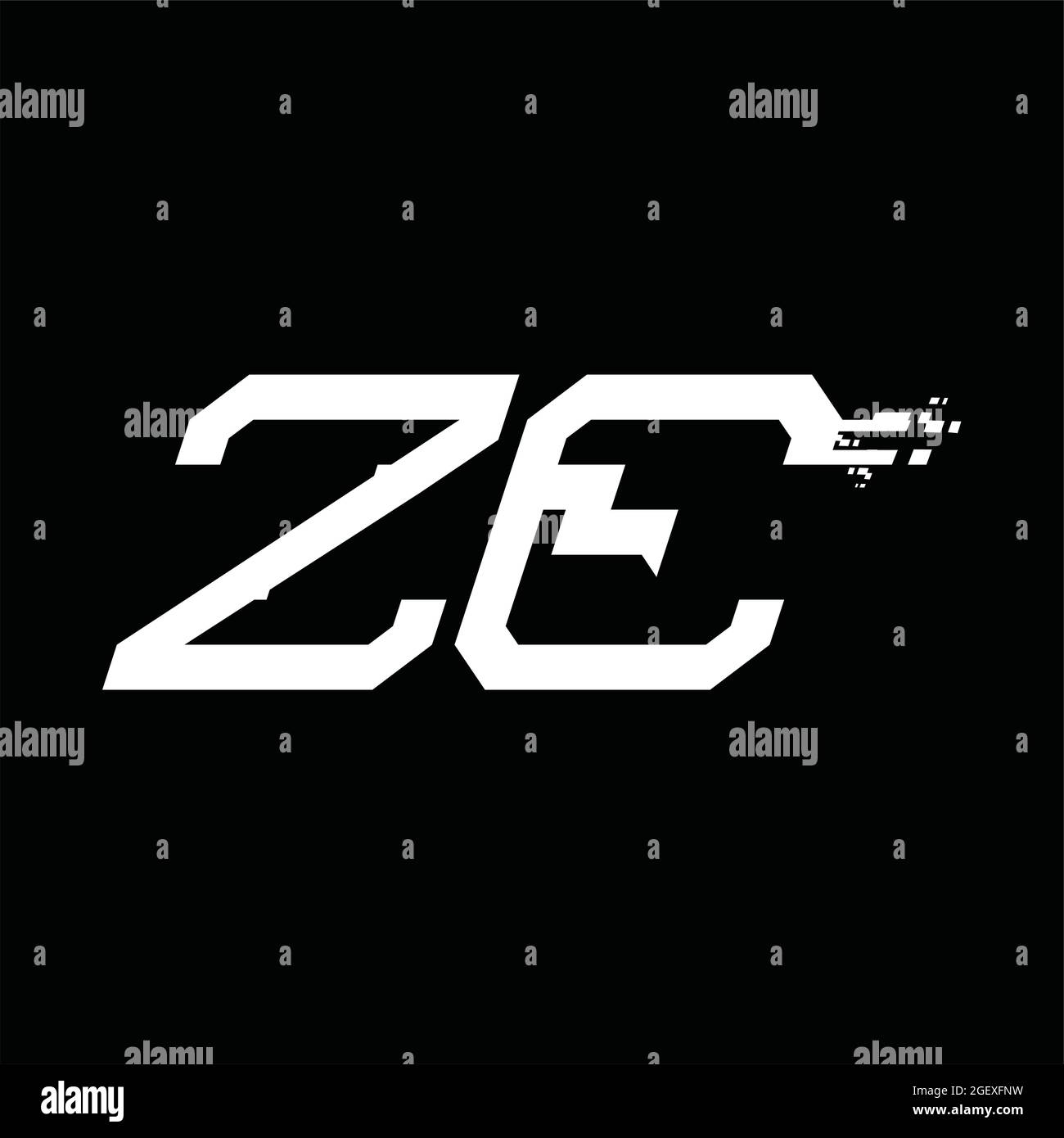 Ze Logo Monogram With Pillar Shape White Background Design Template Stock Vector Image Art Alamy