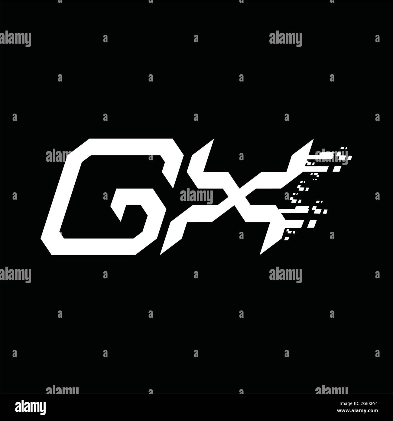 Gx initials logo hi-res stock photography and images - Alamy