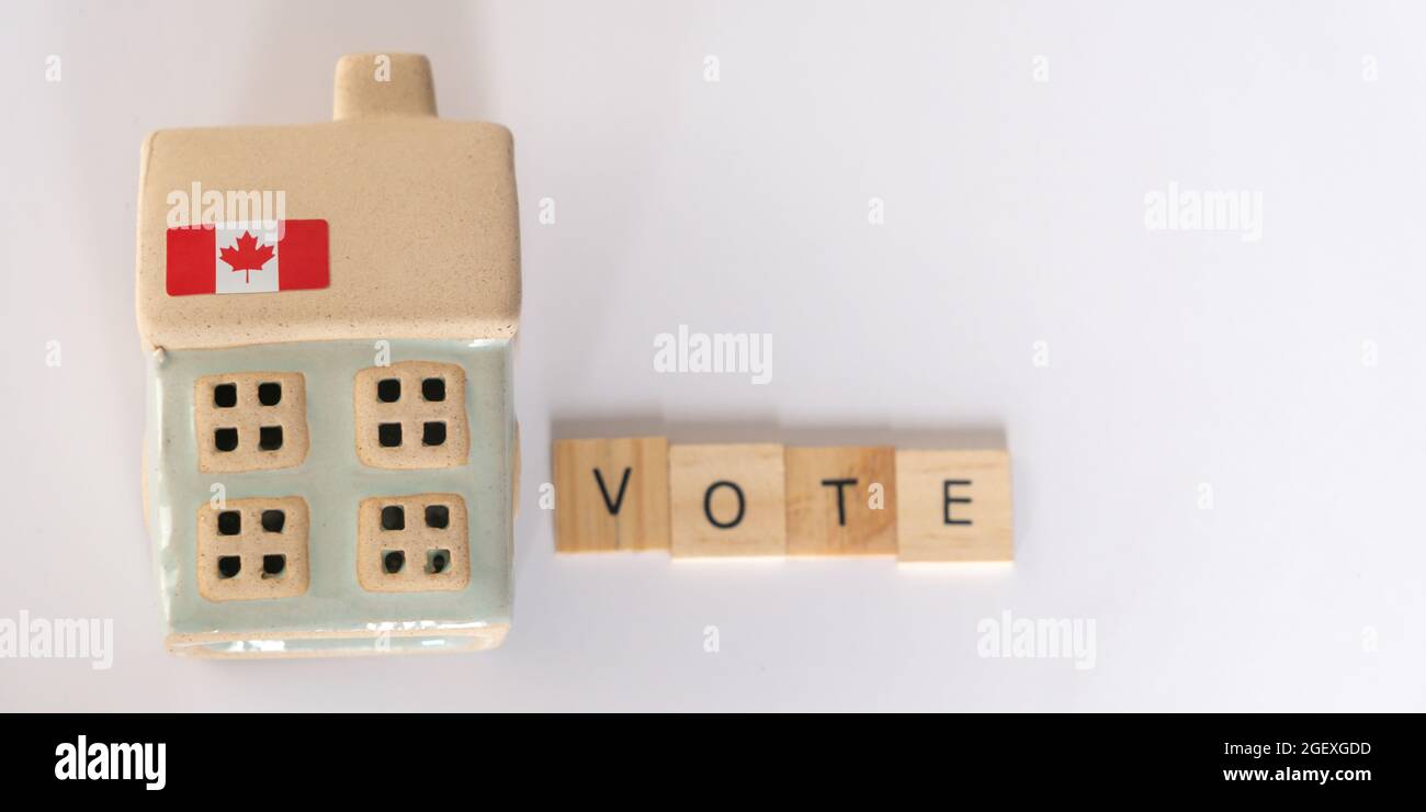 Canada Voters issue affordable housing election concept Stock Photo