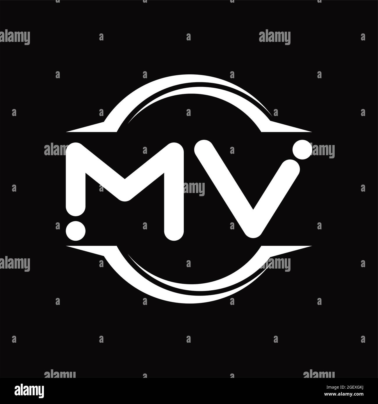 Mv initials logo High Resolution Stock Photography and Images - Alamy