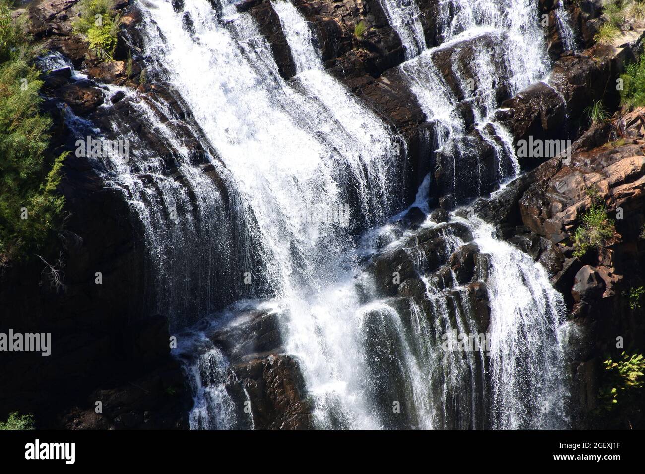 Waterfall flowing down rocks national hi-res stock photography and ...