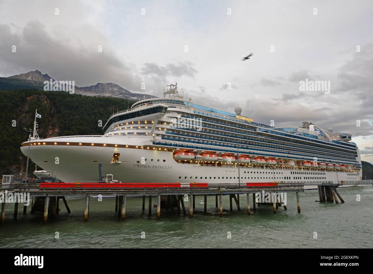 Cruise ship Skagway Alaska Stock Photo Alamy