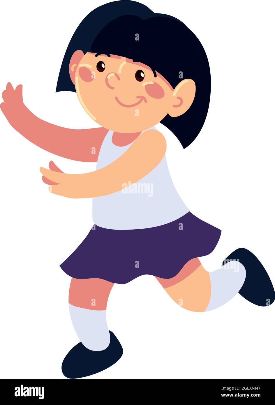 happy cute girl Stock Vector Image & Art - Alamy