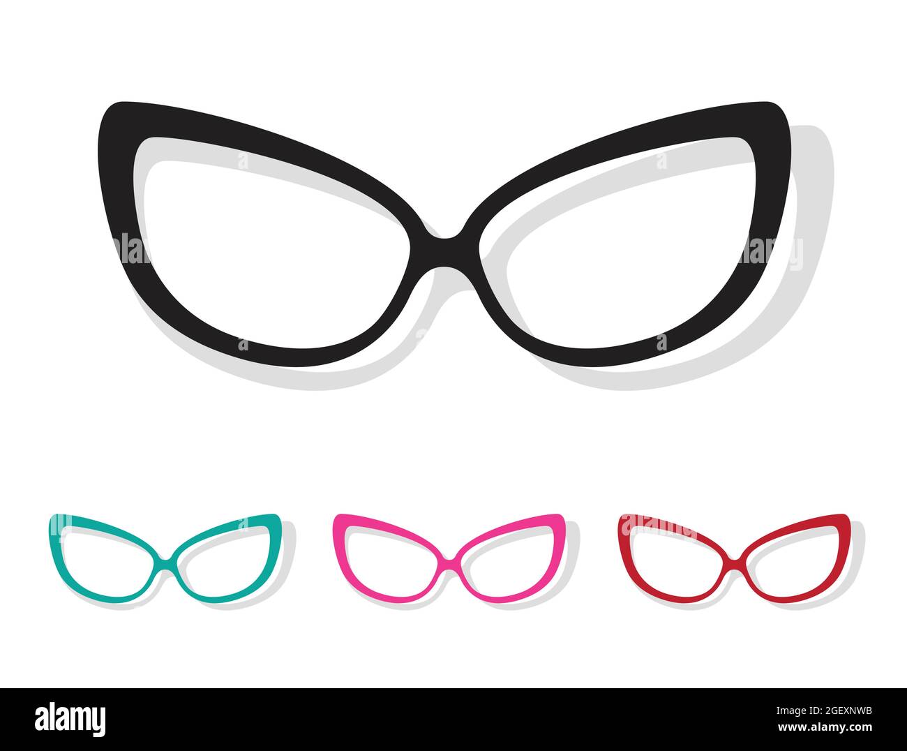 Vector image of Glasses white on white background Stock Vector Image