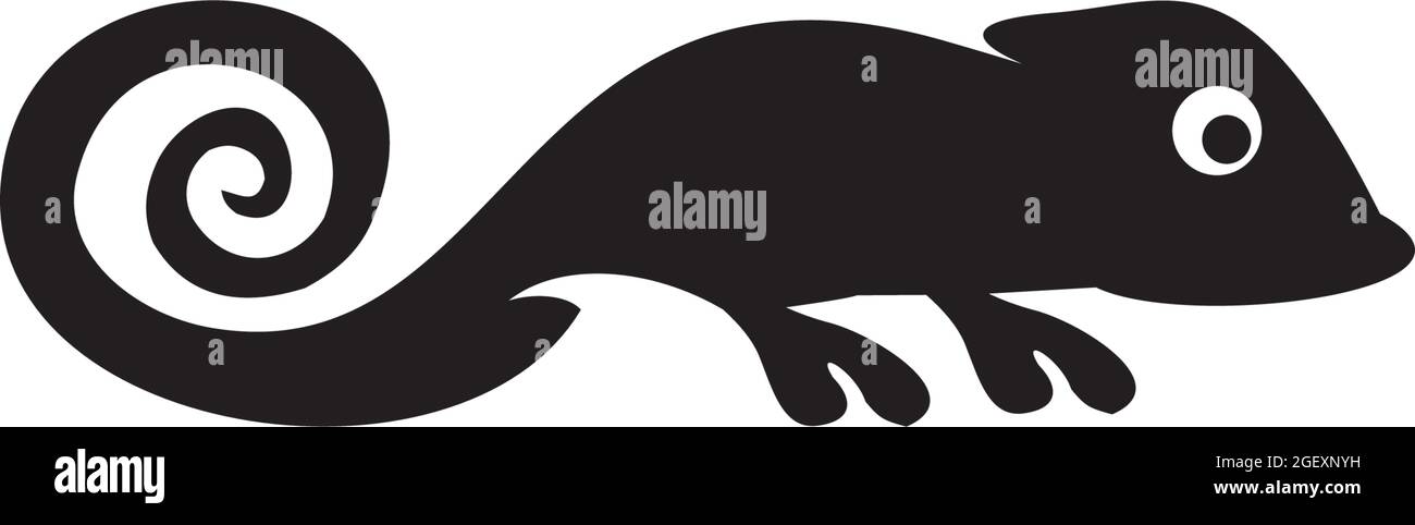 Chameleon icon logo design vector template Stock Vector