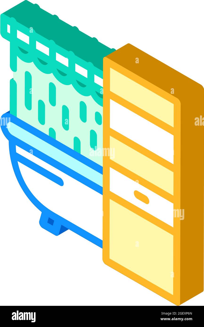 bathroom furniture isometric icon vector illustration Stock Vector ...
