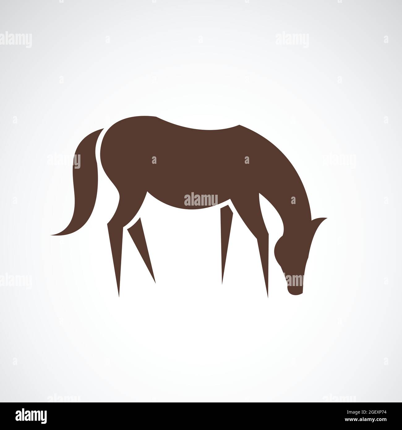 Vector image of an horse design on white background.  Easy editable layered vector illustration. Wild Animals. Stock Vector