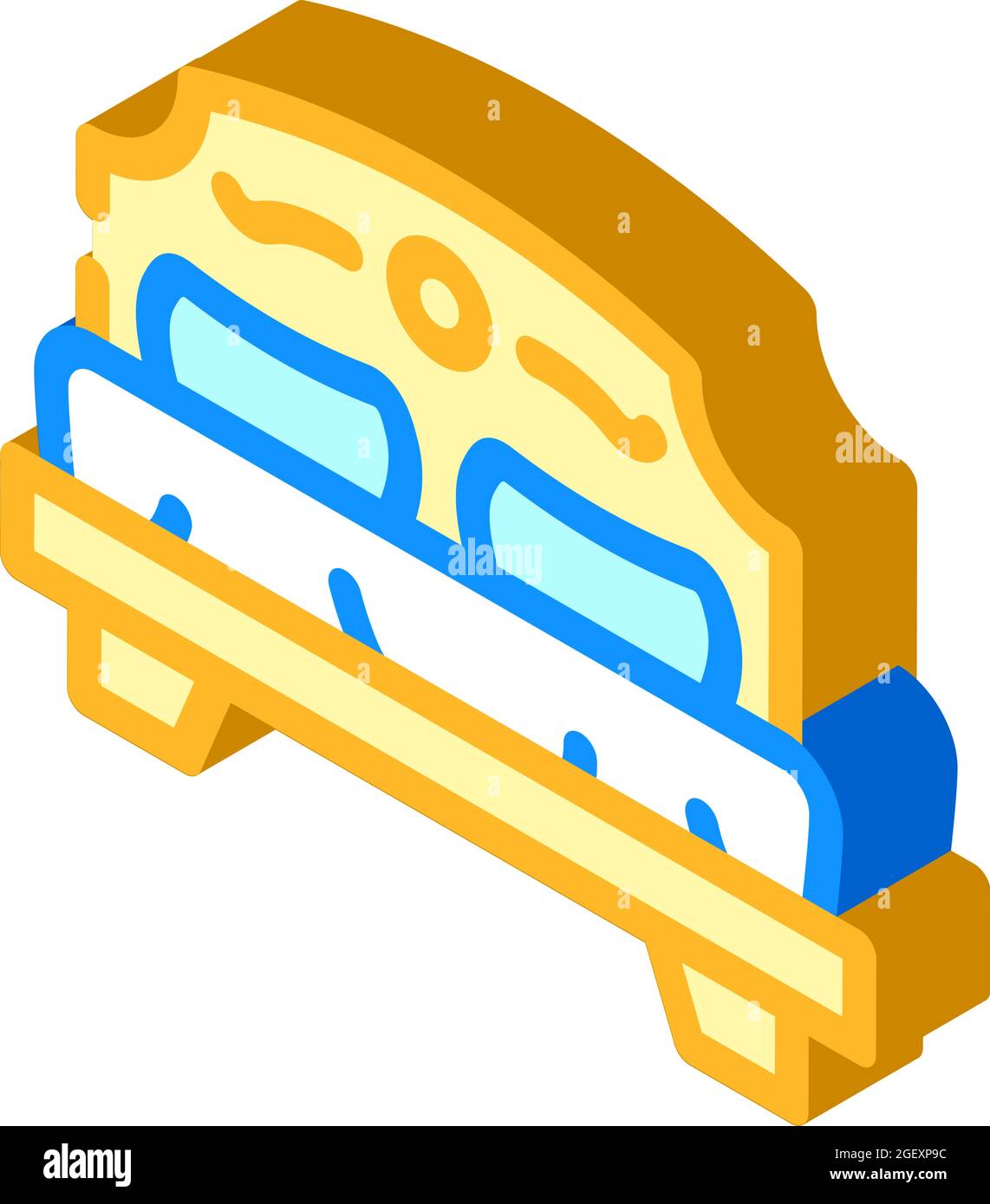 bedroom furniture isometric icon vector illustration Stock Vector Image ...