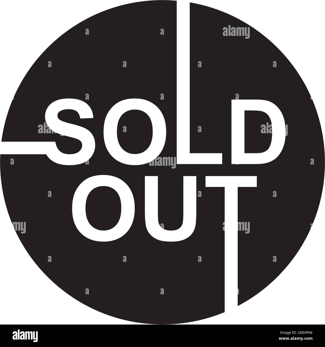 Sold out symbol logo design vector template Stock Vector