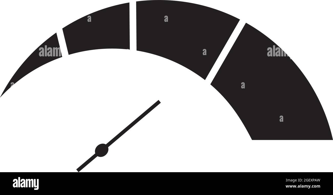 Speedometer icon logo design vector template Stock Vector
