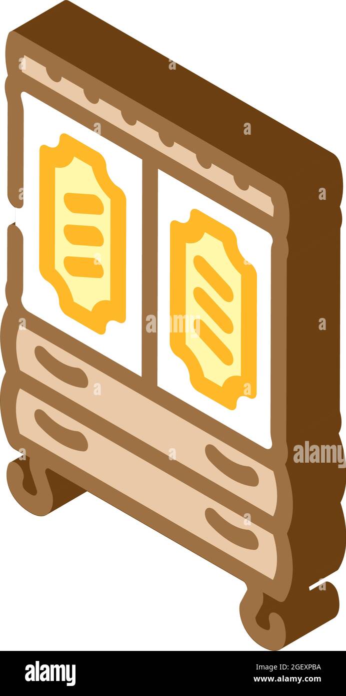 vintage furniture isometric icon vector illustration Stock Vector Image & Art Alamy