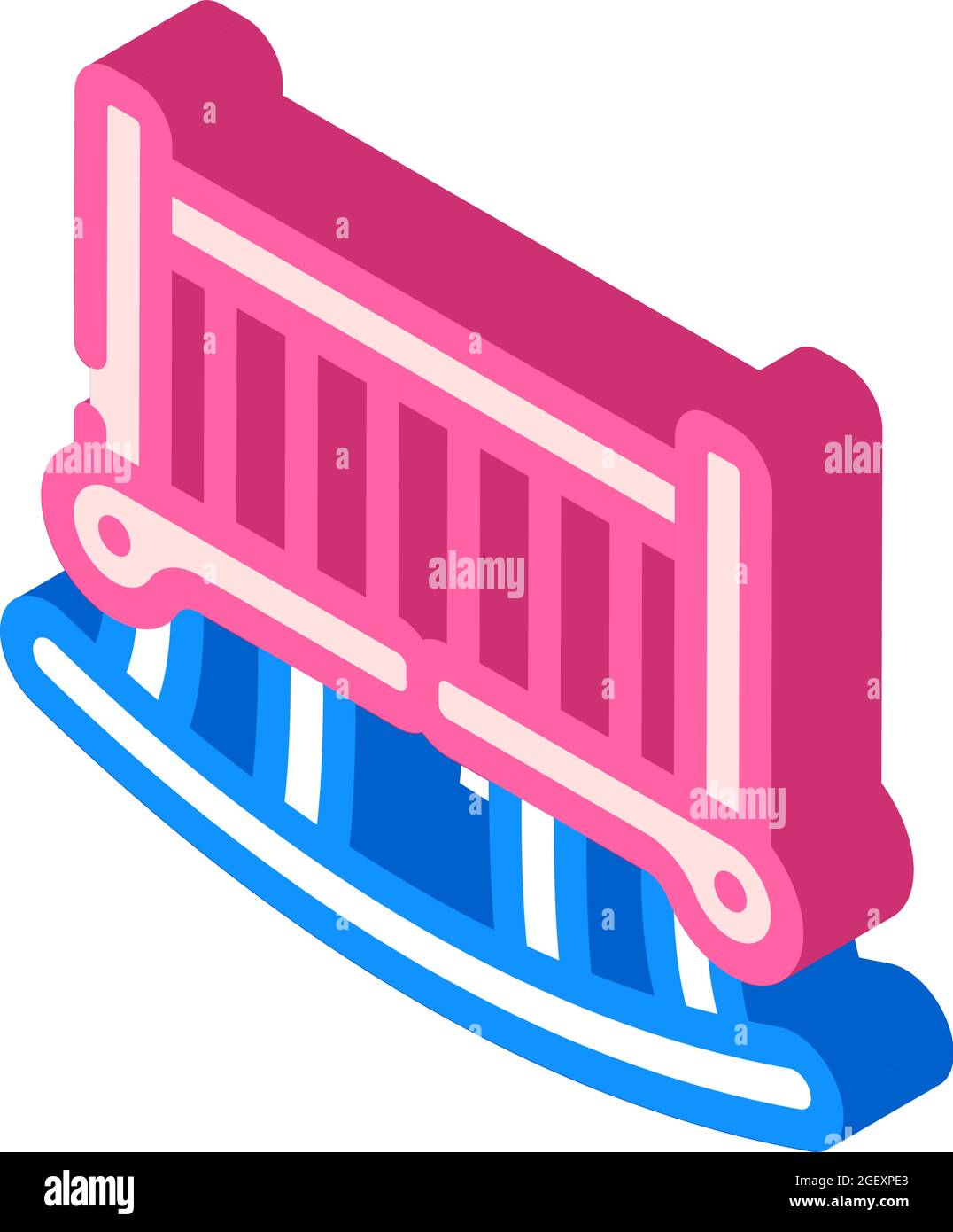 baby furniture isometric icon vector illustration Stock Vector Image