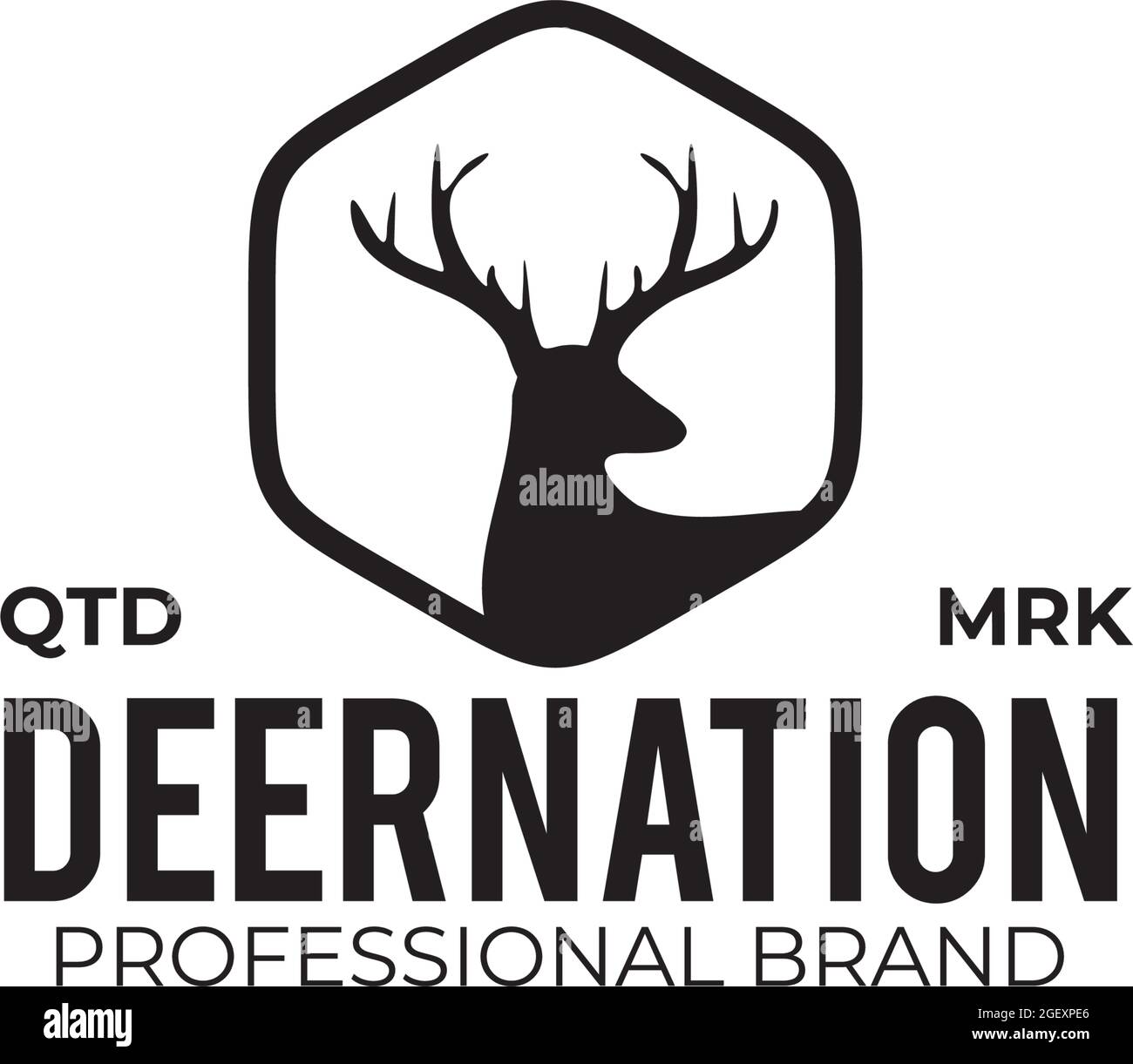 Deer head logo design vector template Stock Vector