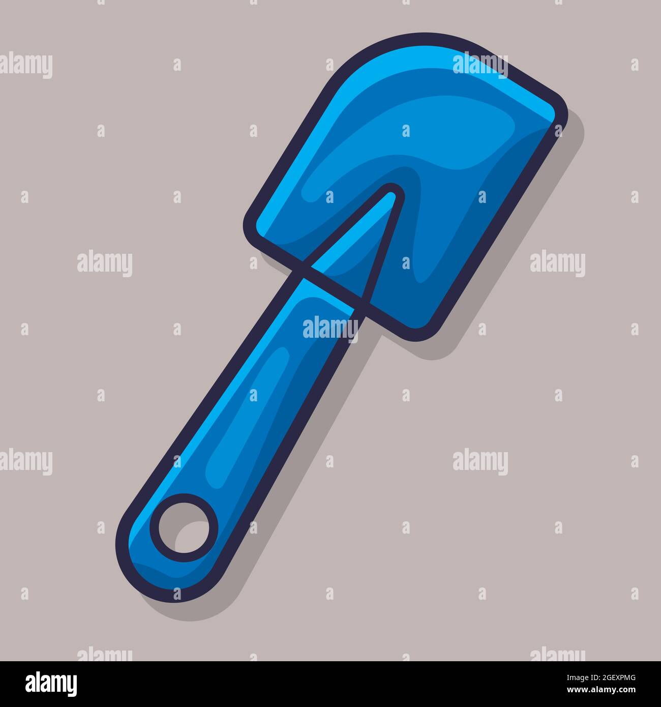 spatula rubber kitchenware isolated cartoon vector illustration in flat
