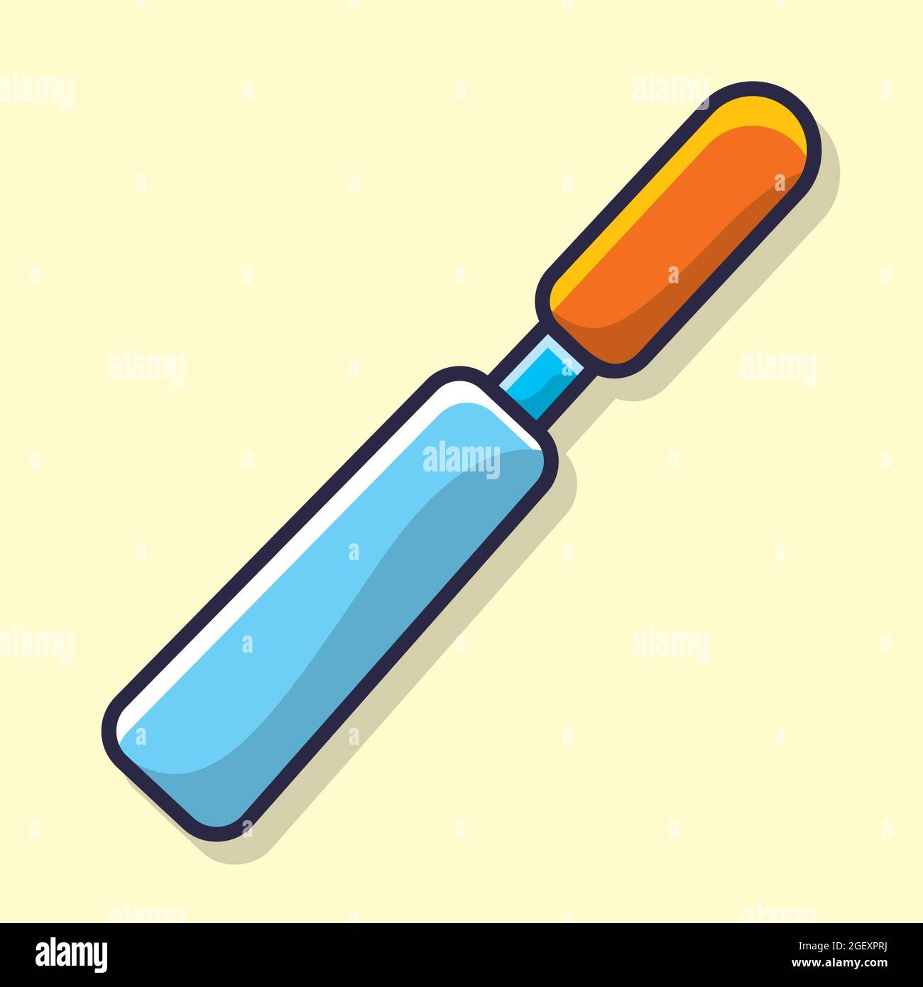 spatula cake kitchenware isolated cartoon vector illustration in flat