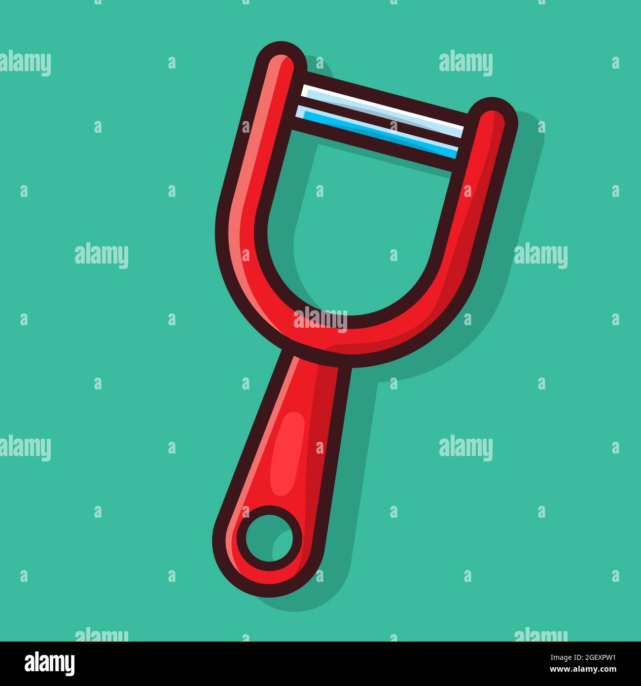 peeler kitchenware isolated cartoon vector illustration in flat style Stock Vector