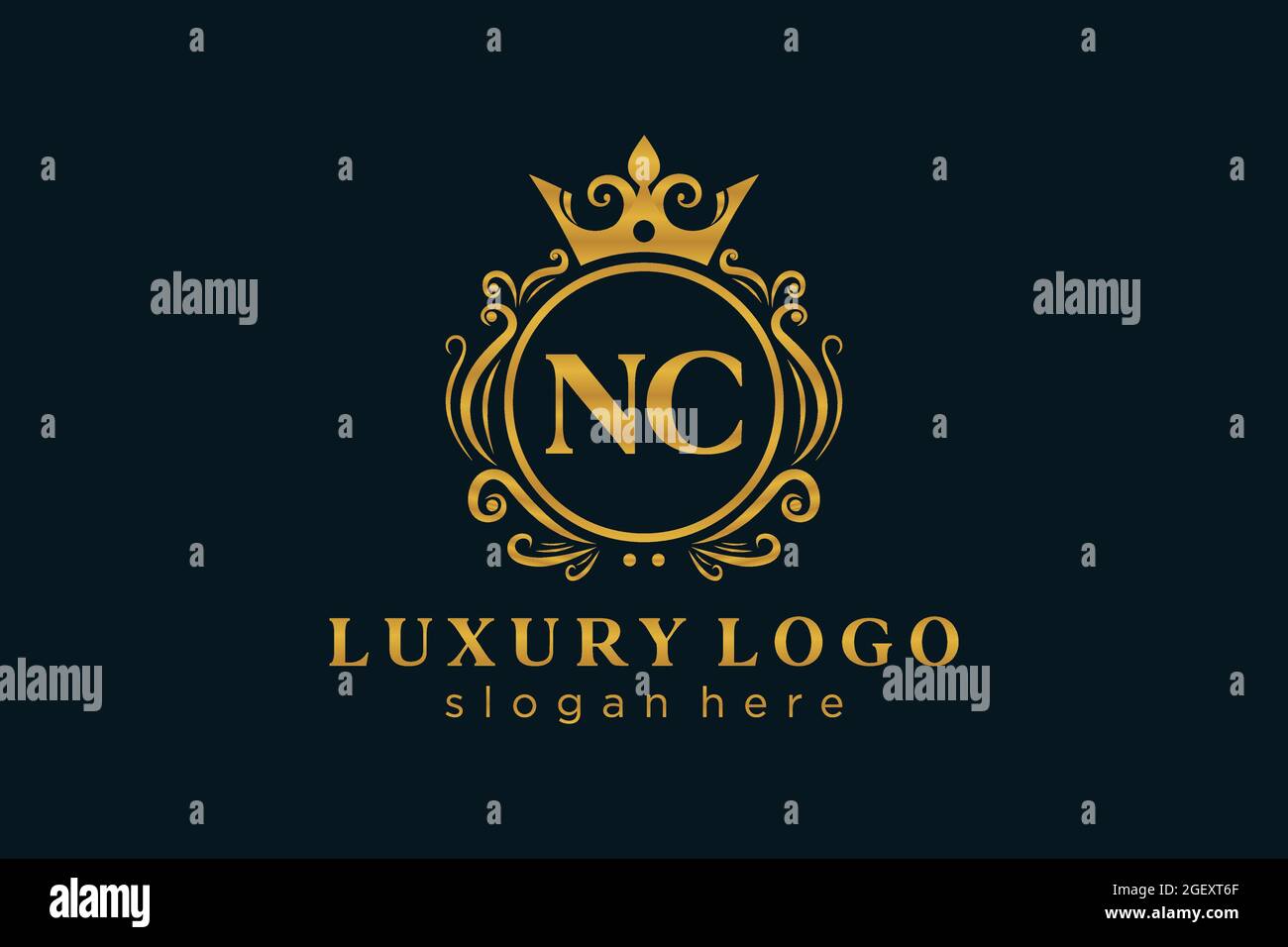 NC Letter Royal Luxury Logo template in vector art for Restaurant ...
