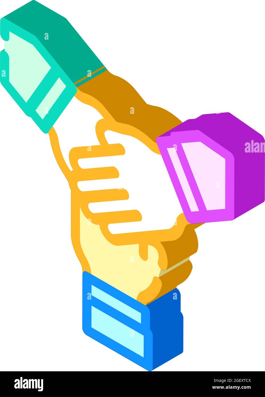 team work isometric icon vector illustration Stock Vector Image & Art ...