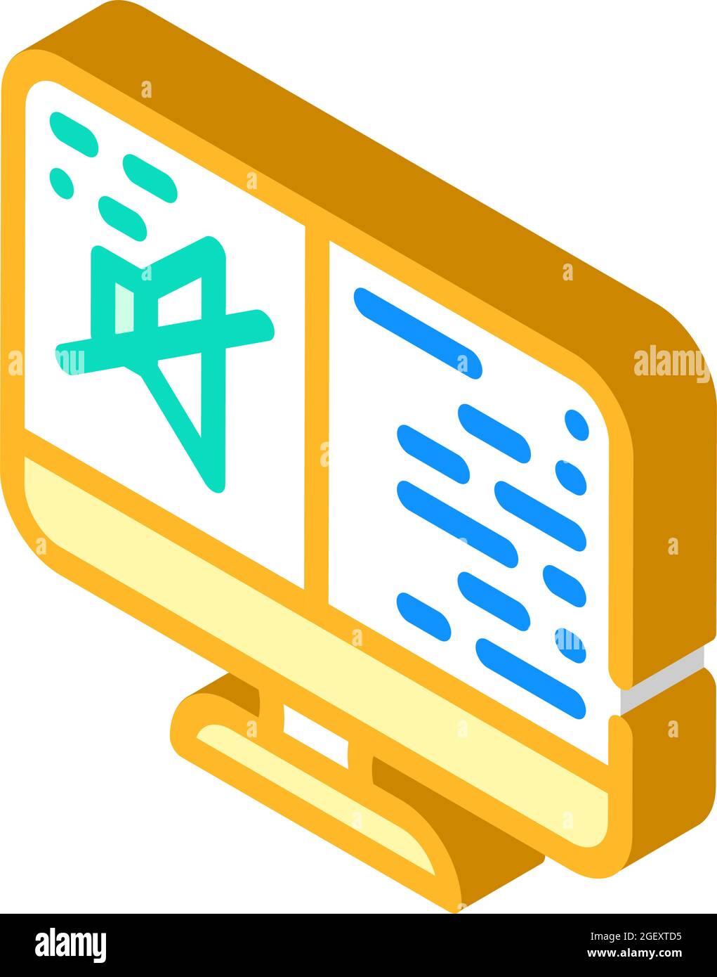 lack of sound video conference isometric icon vector illustration Stock