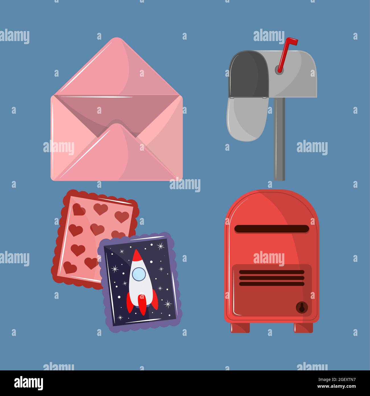icon set of postal Stock Vector Image & Art - Alamy
