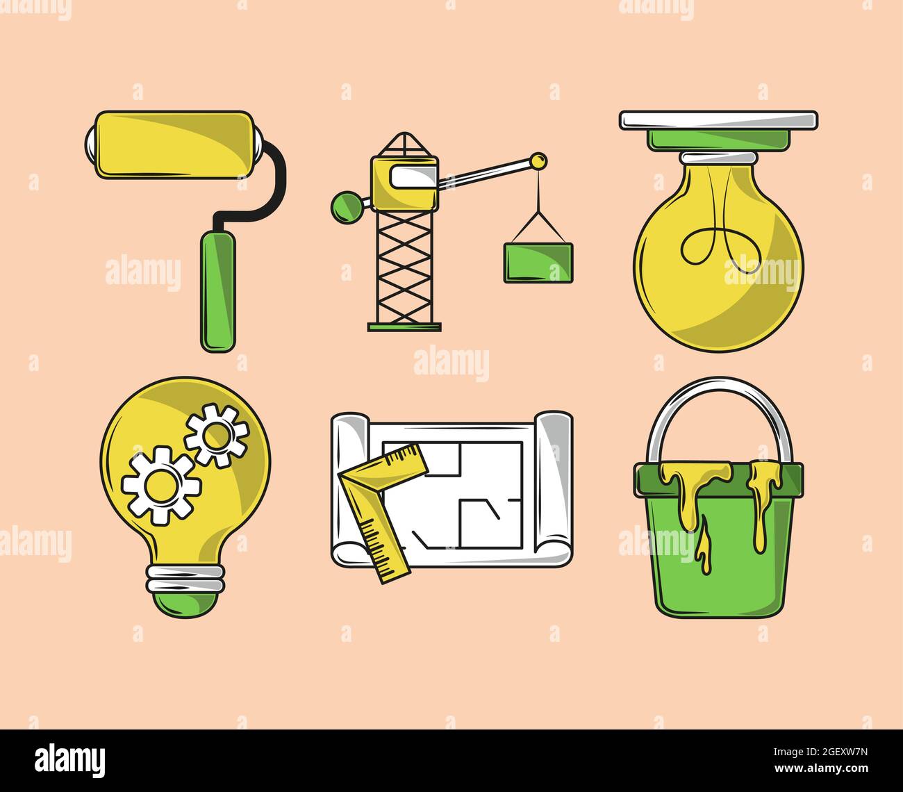 set of construction tools Stock Vector Image & Art - Alamy