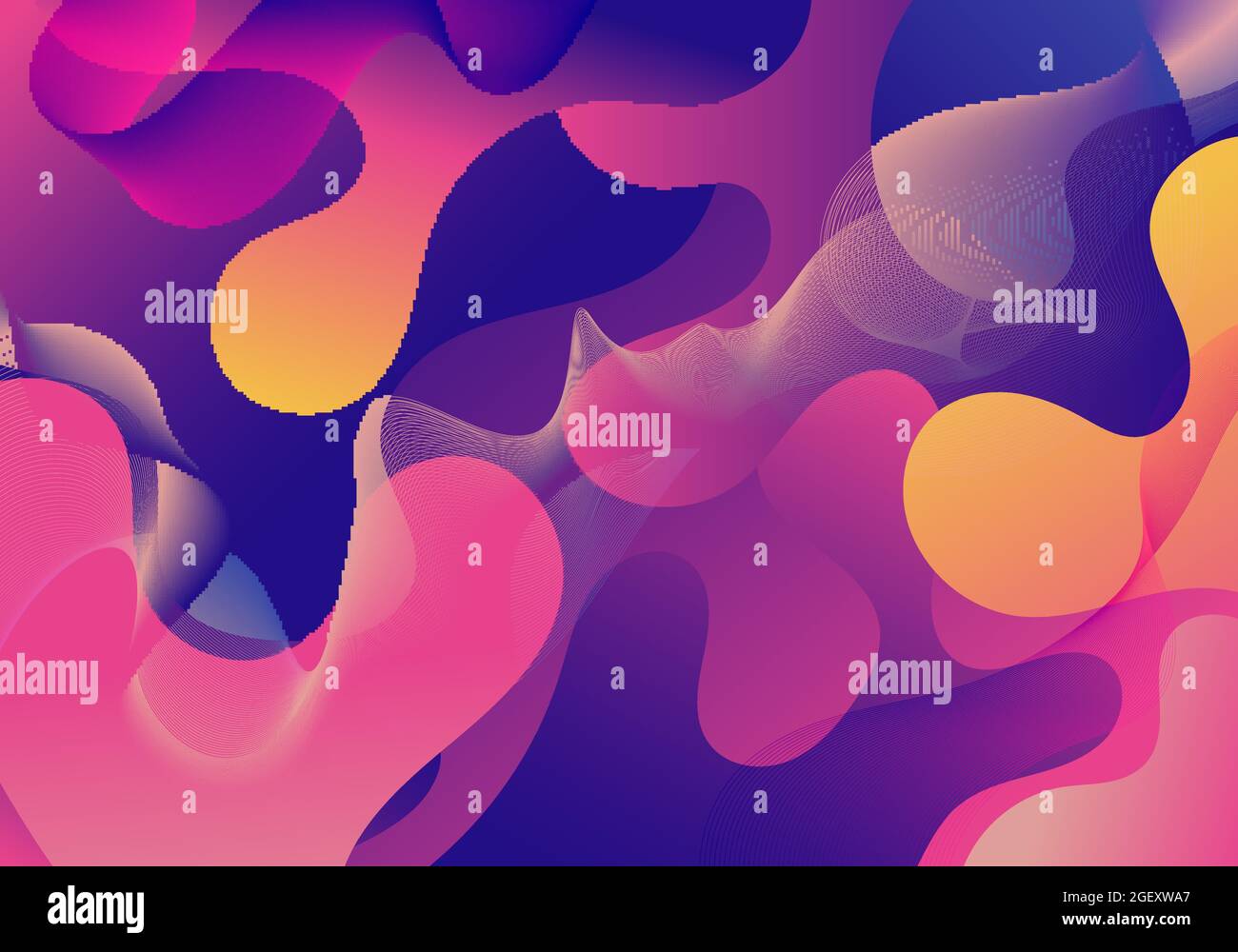 Abstract fluid or liquid gradient shape vibrant color background. Vector illustration Stock Vector
