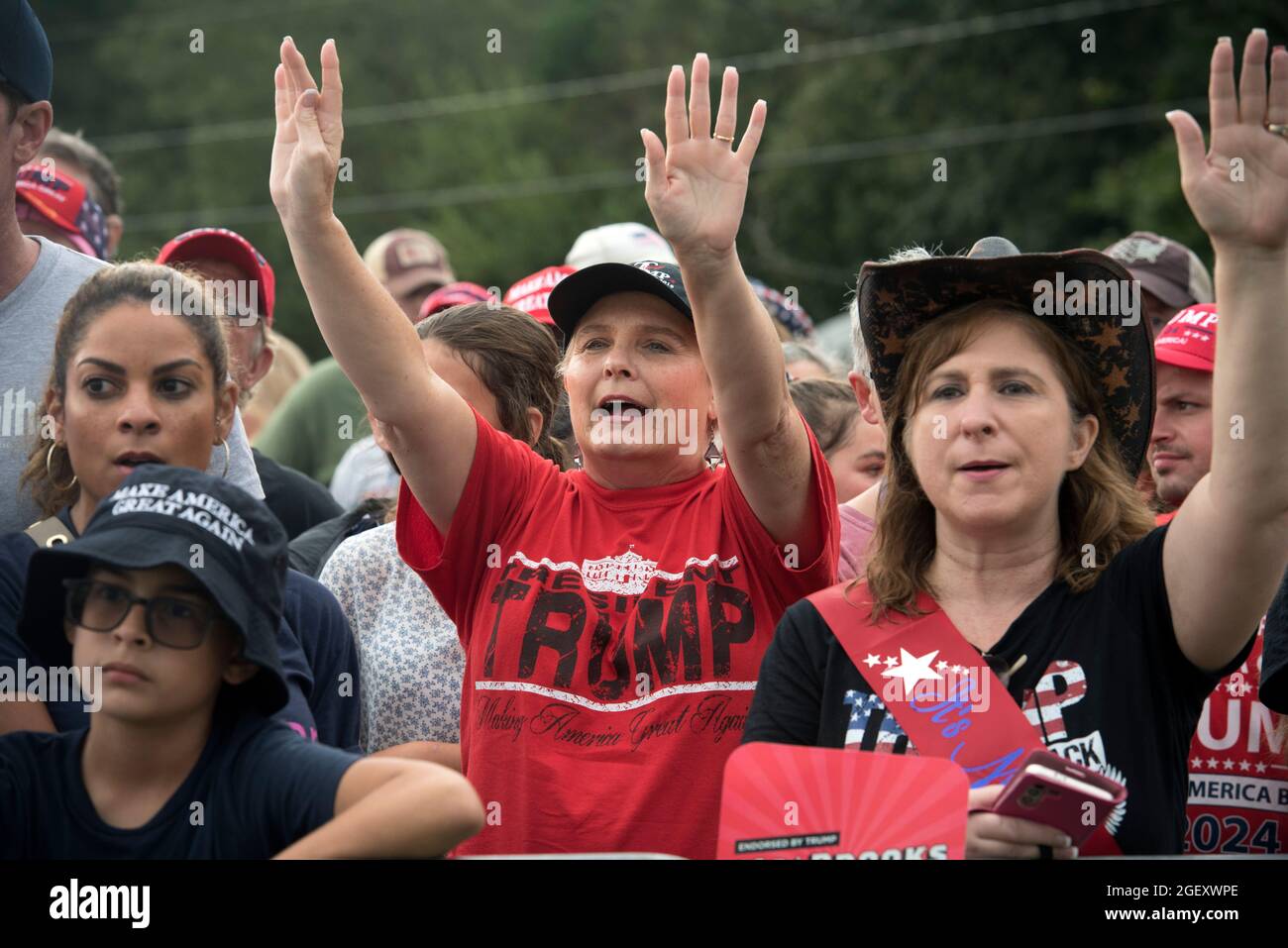 Cullman, Alabama, USA. 21st Aug, 2021. Former President Donald Trump ...