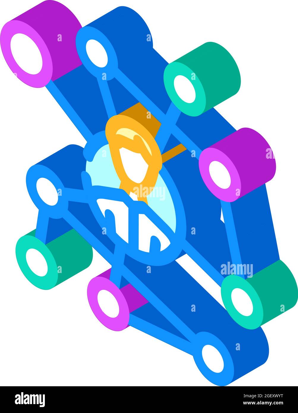 network connections isometric icon vector illustration Stock Vector ...