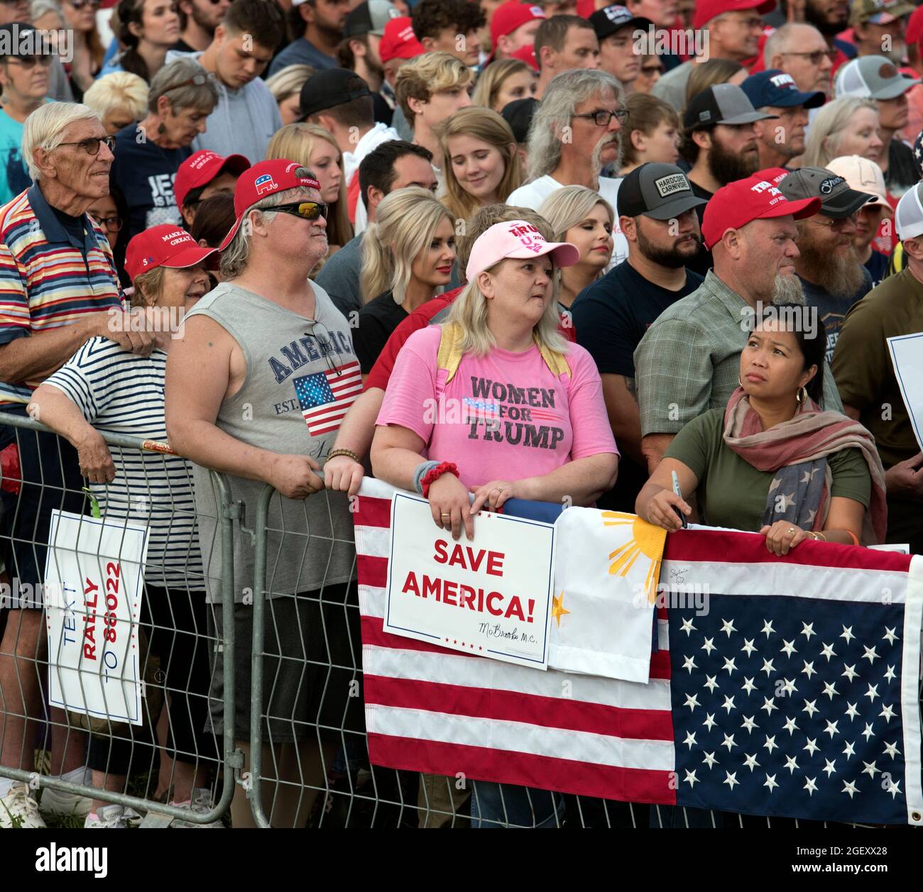 Cullman, Alabama, USA. 21st Aug, 2021. Former President Donald Trump ...