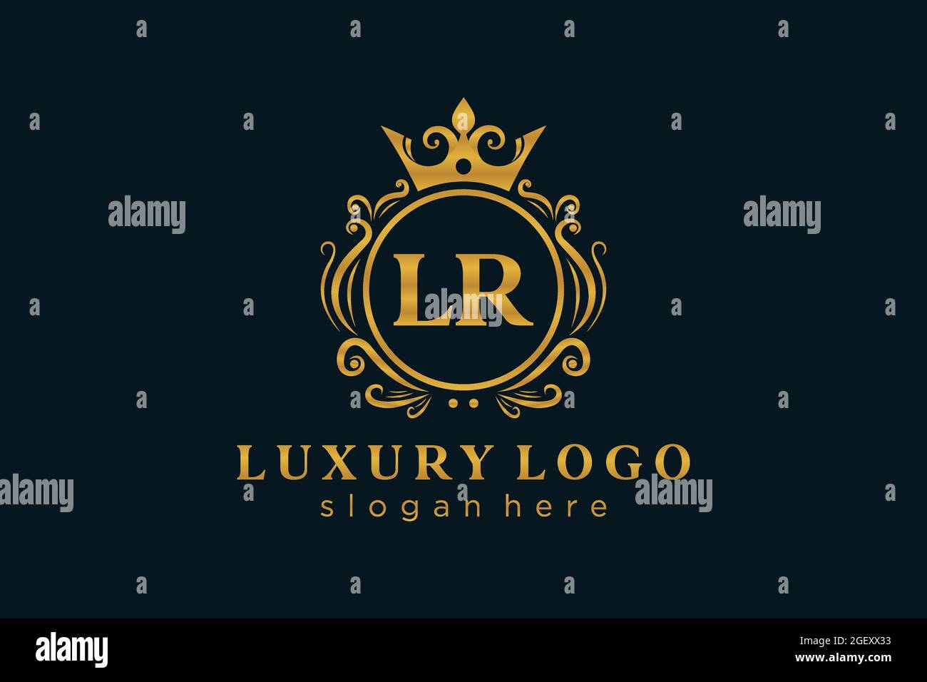 LR Letter Royal Luxury Logo template in vector art for Restaurant ...