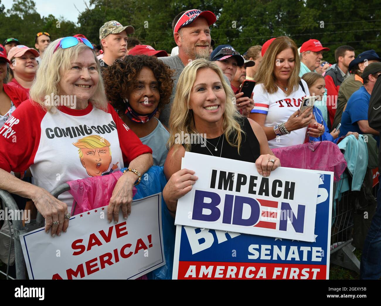 Cullman, Alabama, USA. 21st Aug, 2021. Former President Donald Trump ...