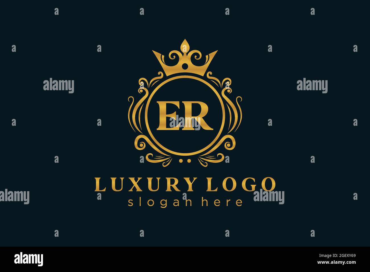 ER Letter Royal Luxury Logo template in vector art for Restaurant ...