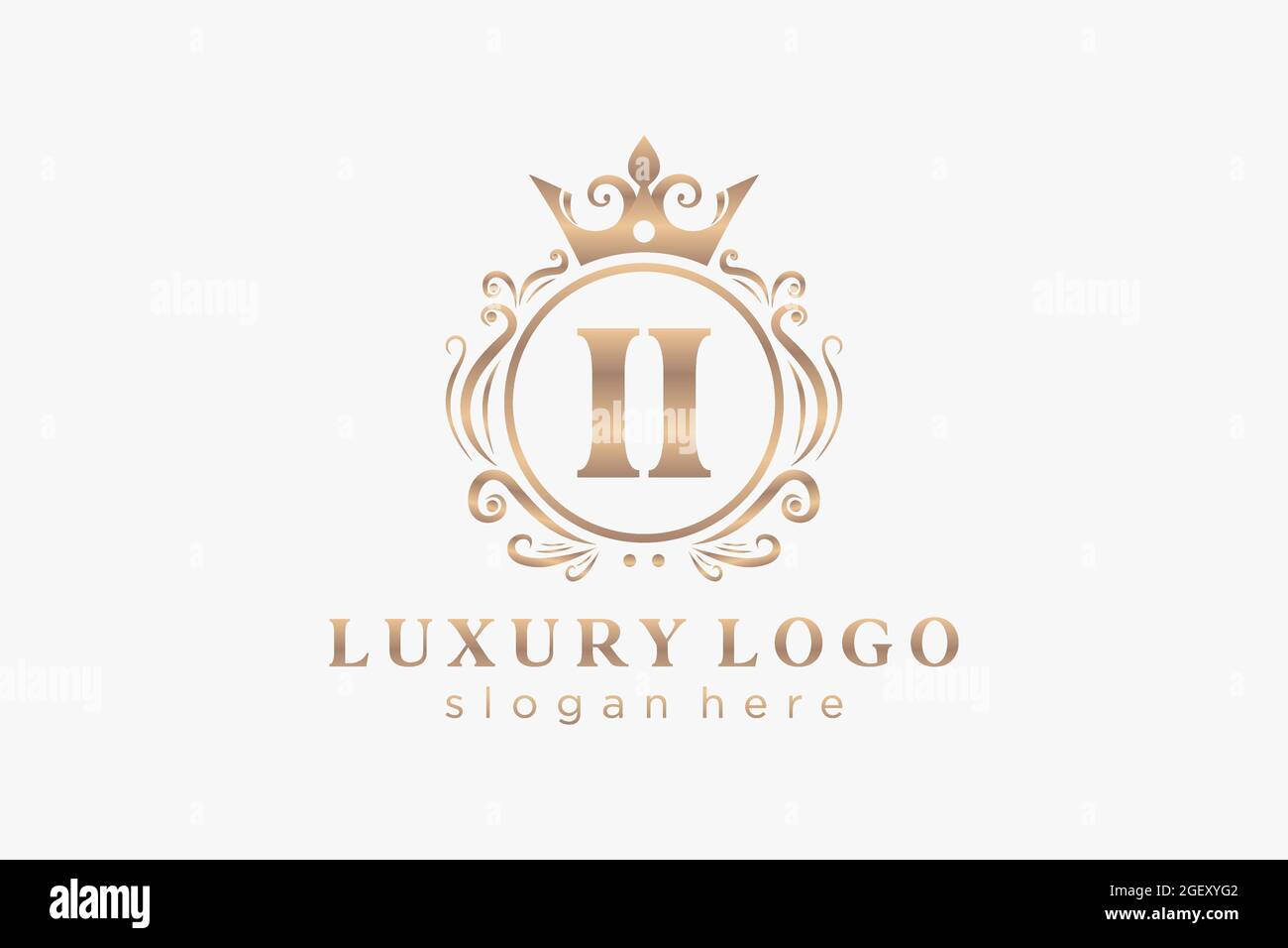 II Letter Royal Luxury Logo template in vector art for Restaurant ...
