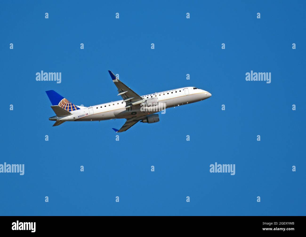 United airplane take off Stock Photo