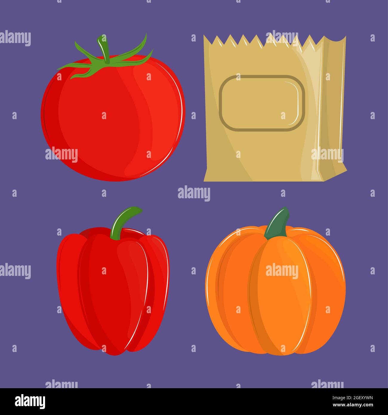 fresh vegetables set Stock Vector Image & Art - Alamy